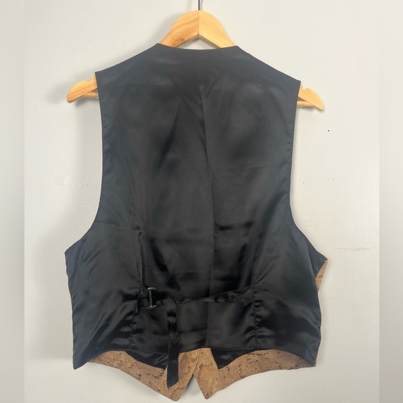 Vintage Genuine Leather Cache Vest size Large snake snap button western - Picture 6 of 6